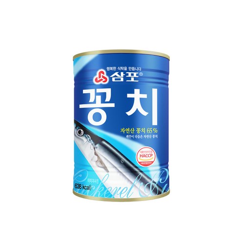 삼포 수산물 통조림 3총사_고등어 정어리 꽁치, 1개