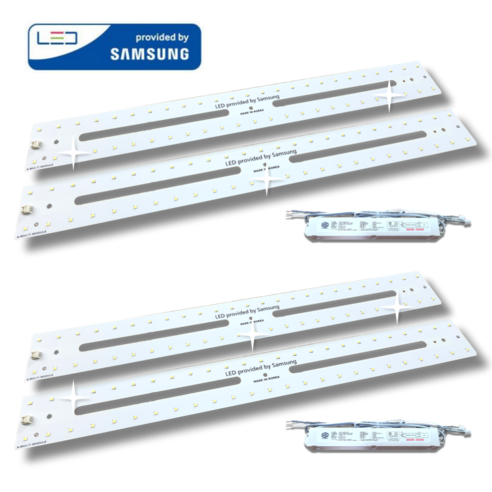삼성LED 모듈 멀티A 50W 거실/주방/욕실 540x60mm 2장 (긴 형광등 대체) 국내제작 플리커프리, 주백색, 2세트