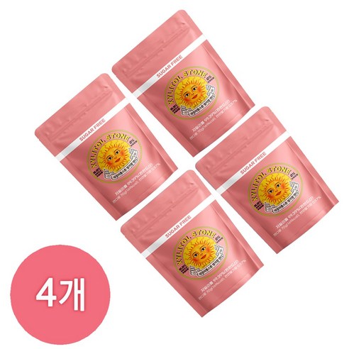 자일리톨스톤 지퍼백 묶음 세트 딸기, 70g, 4개 맛있는껌 Best Top5