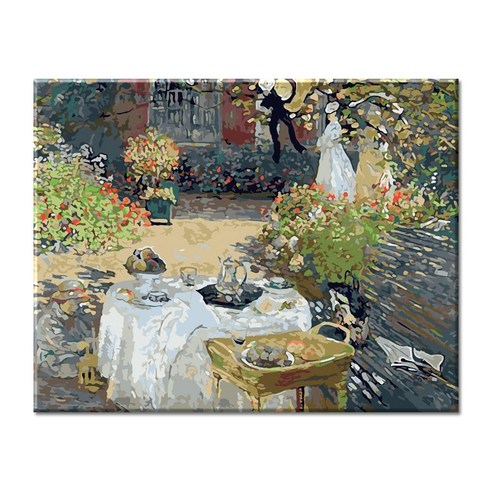 모모픽스페인팅 DIY명화그리기 40x50cm, 모네 지베리니 정원과 식탁, 1개