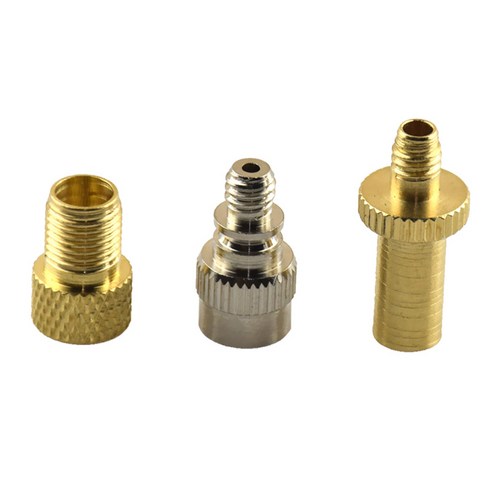 Presta Schrader 어댑터 밸브 자전거 자동차 튜브 펌프 커넥터 컨버터, 골든 실버, 10mm, 황동