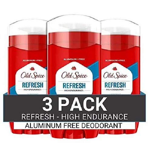 Old Spice 알루미늄 프리 데오도란트 포 맨즈 하이 엔듀런스 리프레쉬 각 3 oz 3개 팩 상품리뷰