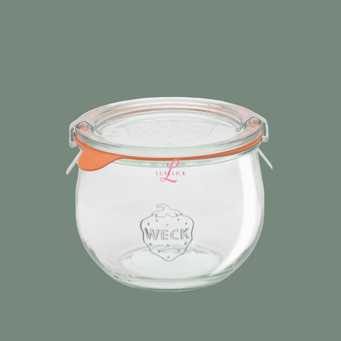 weck 튤립 유리용기 500ml (744) 유리마개+고무링+클립 구성, 튤립쉐이프 500ml 유리마개+고무링+클립 구성