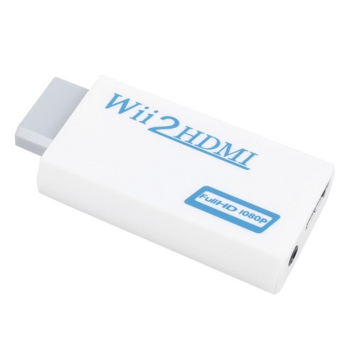 Wii to HDMI Converter 1080P 3.5mm 오디오 변환기 어댑터 박스 Wii-Link, 하얀, 하나