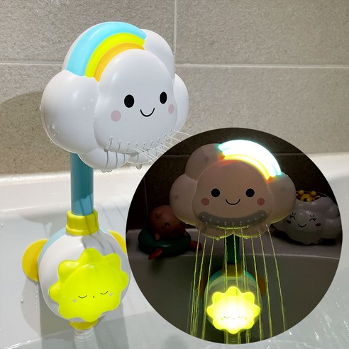 반짝이는 자동 아기 샤워기 물놀이 목욕놀이 욕조 장난감
