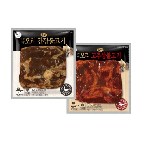 올반 바짝오리 불고기 200g 간장 4팩 + 고추장 4팩, 1세트