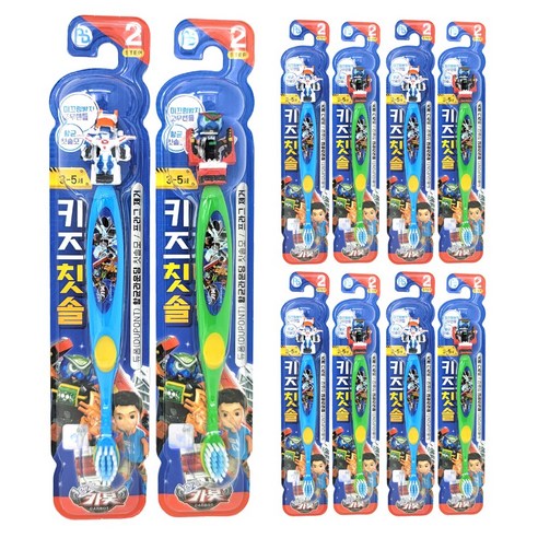 아텍스 헬로카봇 피규어 유아 칫솔 3세~5세, 혼합색상, 1개입, 10개