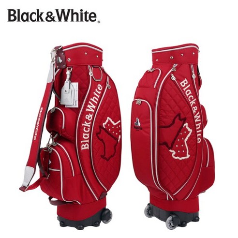 블랙앤화이트 정품 여성 바퀴형 휠 캐디백 BWZGK1C1, 레드(RED)