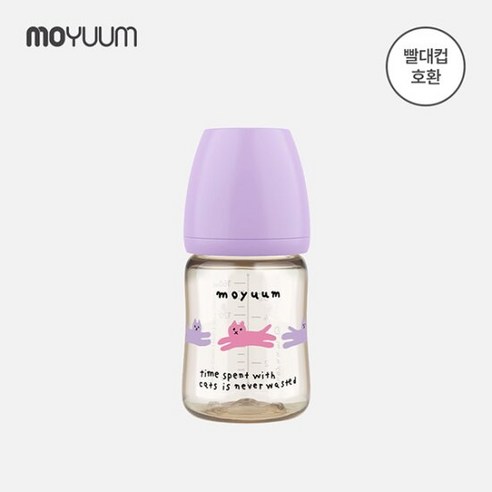 모윰 위드캣 에디션 PPSU 올인원 젖병, 그레이, 170ml, 1개
