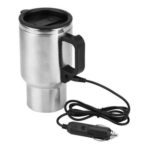 차량용커피포트 12V 450ml 자동 가열 컵 전기 안전하고 편리한 여행 USB 난방 병 커피 머그잔 스테인레스, 01 450ml