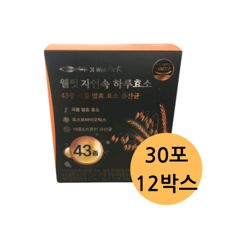 자연속 하루 효소 곡물 발효 효소 유산균 45종, 360g, 4개