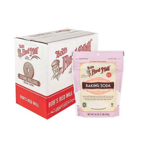 2팩 Bobs Red Mill GF 알루미늄 프리 베이킹 소다 450g 2팩 번들, 2개