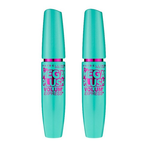 메이블린 볼륨 익스프레스 더 메가 플러시 마스카라 9ml, Brownish Black, 2개