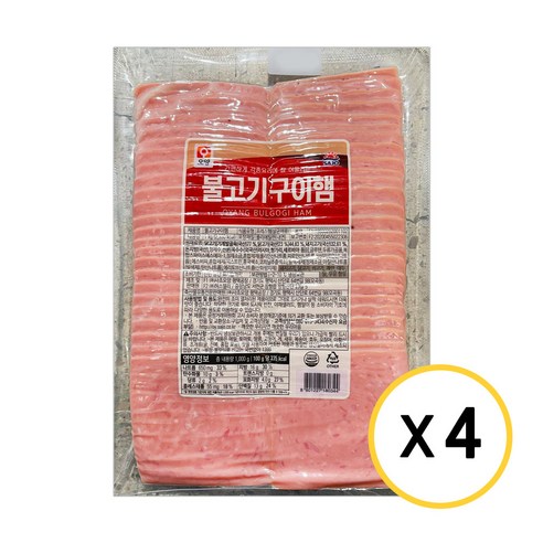 [사조오양] 불고기구이햄 4kg(1kg+1kg+1kg+1kg)