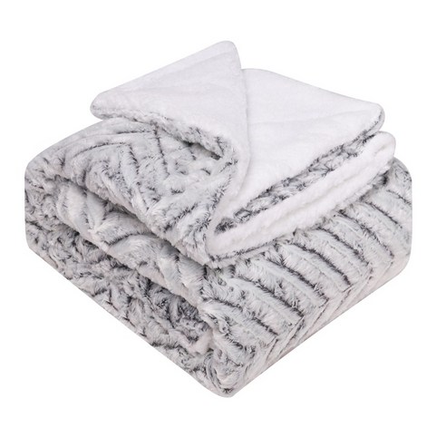 [LF] 체크 무늬 및 커버 잠자는 이불 Sherpa 양가죽 대형 소프트 침대보 침대 겨울 담요, {"크기":"120x150cm"}, grey A