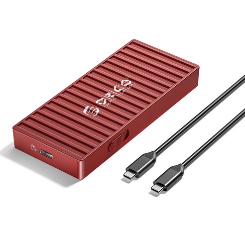 오리코 M.2 USB3.2 Gen2 컨테이너 외장SSD 케이스 9606/9610, 레드, 10Gbps C to C타입, 1개