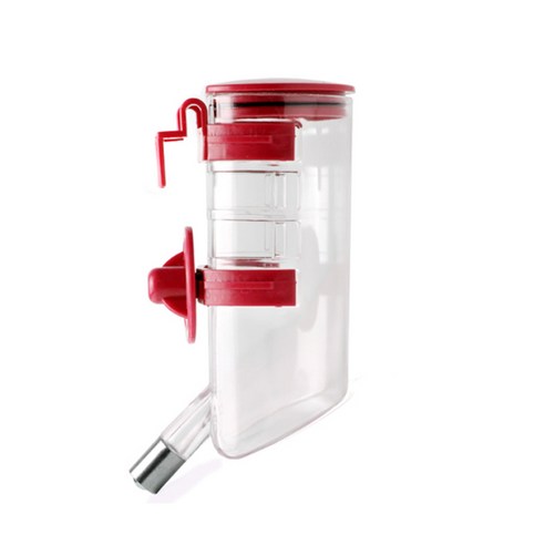 마단 물병 H-220 철장걸이용물병 강아지물병 400c.c, 레드, 1개