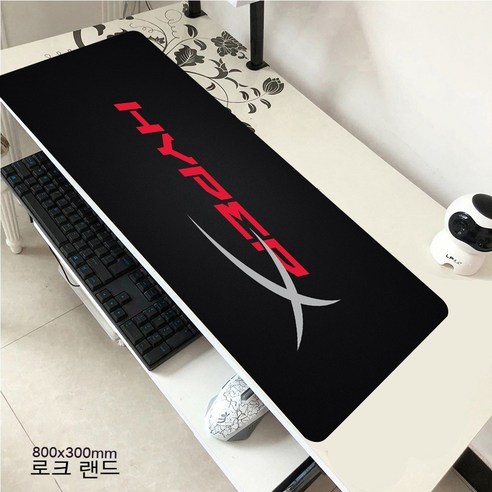 YJQ 마우스 패드 HyperX 대형 게이머 XXL 키보드 데스크 마우스 매트 800x300mm 카펫 고무 Tapis Souris 게이밍 노트북 CSGO 마우스 패드용, hyperX1 80x30
