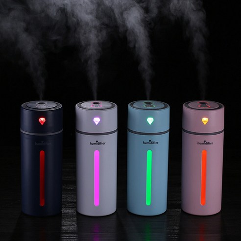 다이아몬드 컵 가습기 미니 usb 초음파 가습기 SPT-002 휴대용 사무실 차량용, 네이비