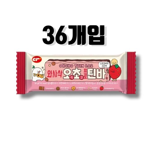 한입쏙 간식 오곡딸기맛 다이어트 단백질바, 36개, 30g