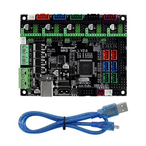 Xzante 3D 프린터 부품 MKS Gen-L V2.0 마더보드 호환 4988 8825 Ramps1.4 오픈 소스 말린용 TMC 2100 드라이버, 검은 색
