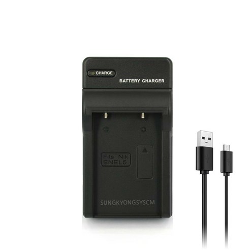 니콘 쿨픽스 P6000/P5100 USB1구 호환충전기 EN-EL5, 1개 니콘쿨픽스p310