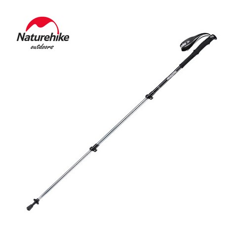NH ST01 3단스틱 네이처하이크 Naturehike 초경량 트레킹 접이식 폴 워킹 하이킹 스틱 캠핑 가족, 블랙(135cm)