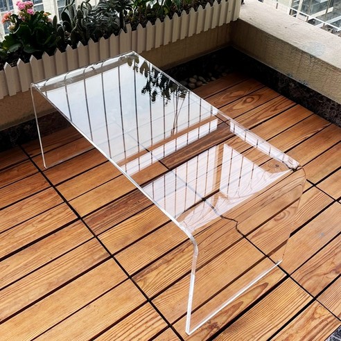 아크릴테이블 투명 커피 탁자 미드센추리스타일 탁자, 고투명 40×30×25두께 10mm