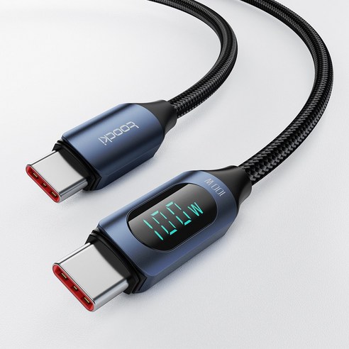 속도와 스타일을 겸비한 TOOCKI 알루미늄 합금 C-C 고속 충전 케이블로 디지털 라이프를 업그레이드하세요.