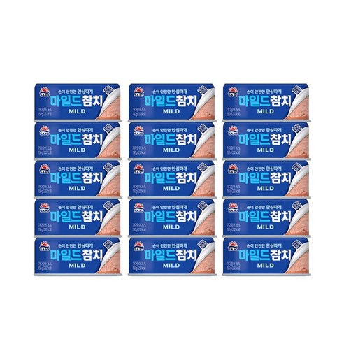 사조참치 마일드 안심따개, 150g, 15개