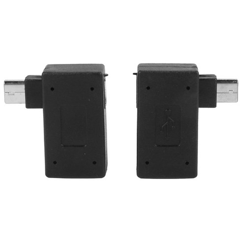 1 쌍 (왼쪽 + 오른쪽) 90도 각도의 마이크로 USB 2.0 ~ OTG 호스트 어댑터 휴대 전화 태블릿 용 USB 전원 커넥터 포함, 하나, 검정
