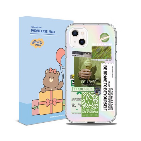 핫티몰 녹차덕후 투명 휴대폰 케이스