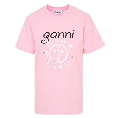 GANNI [가니] 24SS T3771 395 SUN 릴랙스 라일락 사쉐 반팔티