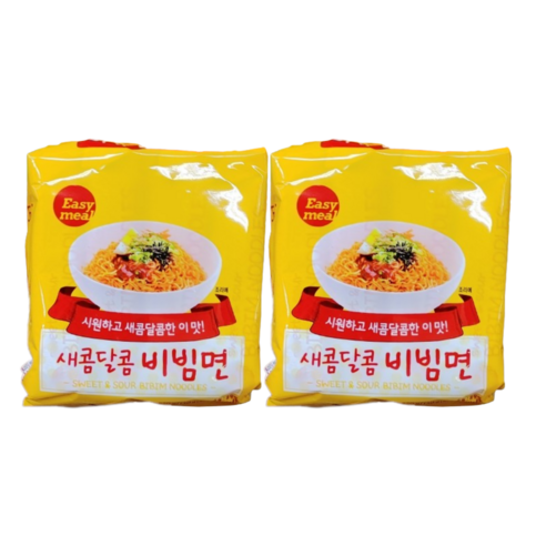 노브랜드 새콤달콤 비빔면 130g x 8개입 (2팩) + 사탕1개 증정