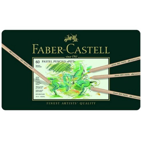 일본직발송 3. 파버-카스텔(Faber-Castell) 파버카스텔 피트 파스텔 색연필 60색 세트 캔 포장 112160 [일, 60색 세트_One Color, One Color