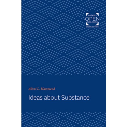 Ideas about Substance Paperback, Johns Hopkins University Press, English, 9781421436944