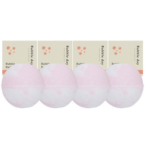 버블데이 배쓰밤 피치, 100g, 4개