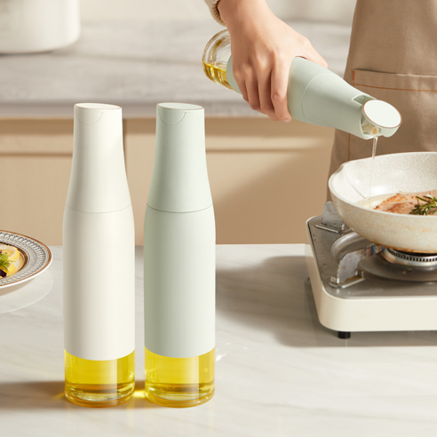원더라이프 자동열림 오일병 간장병 소스병 참기름병 화이트 550ml, 1개