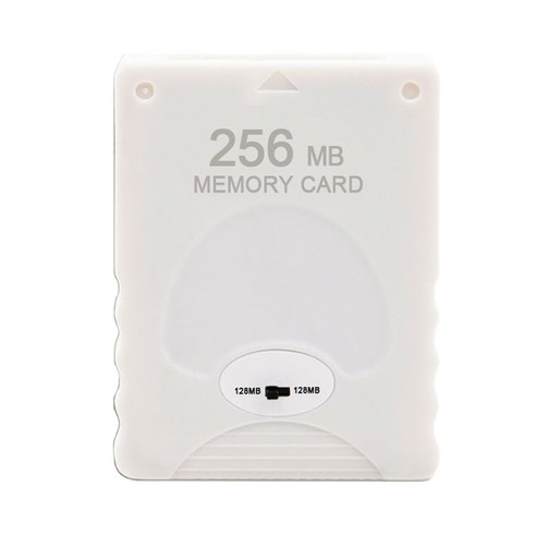 MTSHOP Sony PS2 게임 콘솔 용 256MB 메모리 카드 게임 데이터 스틱 모듈, 5.6x4.2x0.7cm, 하얀, 플라스틱