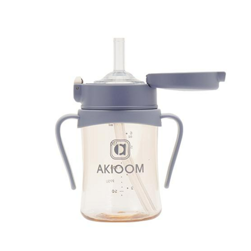 아키움 리뉴얼 유아빨대컵 원터치 아기물병, 200ml 1개, 블루
