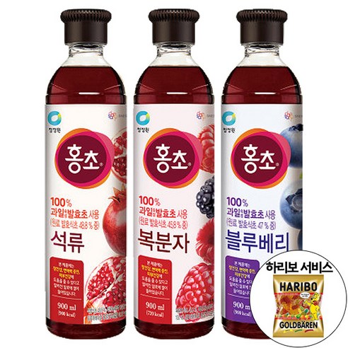 홍초 석류+복분자+블루베리 + 하리보 골드베렌 10.8g 증정 흑초 식초 미초 감식초 탄산수 쁘띠첼, 홍초 석류+복분자+블루베리+하리보10.8g증정, 1개