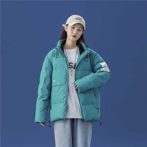 Mao남자와 여자의 자켓 짧은 겨울 코트 새로운 따뜻한 정 유행 잘 생긴 커플