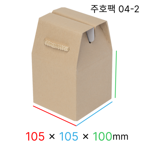주호팩 끈손잡이 다용도 선물상자 04-2 (105x105x100), 고급크라프트, 10개