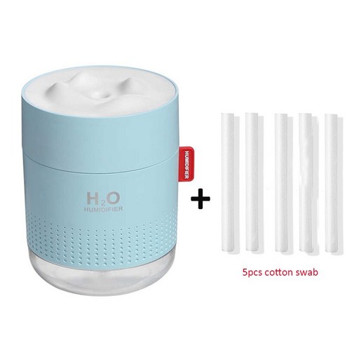 [FNJ] 화이트 스노우 마운틴 가습기 500Ml 초음파 Usb 아로마 디퓨저 진정 라이트 아로마 테라피 Humidificador 홈 Difusor, 네이비 블루