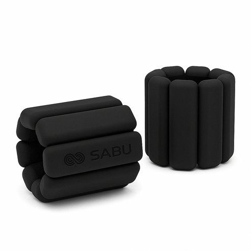 SABU 중량밴드 모래주머니 손목 발목 아령, 1kg, 블랙