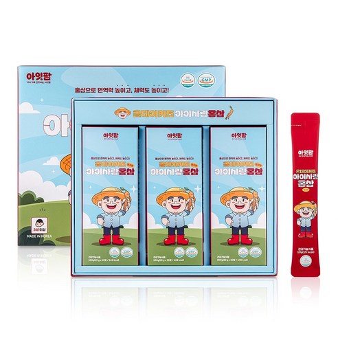 아잇팜 어린이 홍삼스틱 6년근 키즈홍삼 어린이홍삼 30포