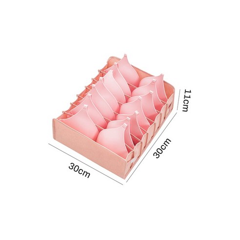 기숙사 옷장 정리 속옷 양말 홈 캐비닛 칸막이 보관함 스카프 브래지어 보관함 접이식 서랍 정리 상자, 하나, pink 7girds L