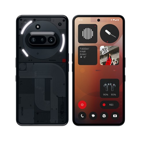 낫싱 Phone (3a) 휴대폰 자급제폰 광학줌 4K 동영상 NFC 지문센서, 256GB, 블랙