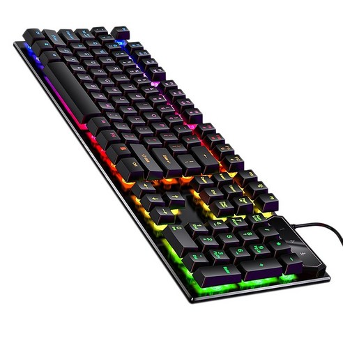 YINDIAO V4 게임 키보드 기계 키보드 USB 유선 백라이트 키보드 다양한 브랜드의 PC 노트북 104 키, 하나, 보여진 바와 같이