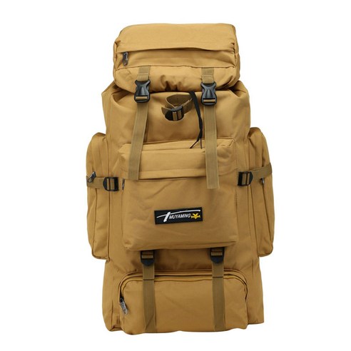배낭 하이킹 70L 배낭 데이팩 자루 Haversack Adventure 여행 가방 가방 -, 카키, 70x36x20CM, 나일론